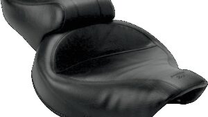 MUSTANG Vintage Style Seat - Wide - Smooth - Black - Dyna