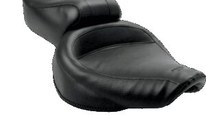 MUSTANG Vintage Style Seat - Wide - Smooth - Black - Dyna
