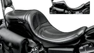 LE PERA Maverick Daddy Long Legs Seat - Black - Stitched - FXD/FLD '06-'17