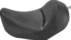 SADDLEMEN Heels Down Solo Seat - Without Backrest - Plain - Black - Dyna
