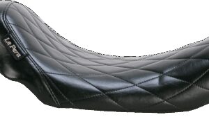 LE PERA Bare Bones Solo Seat - Diamond Stitch - Black - Dyna '06-'17