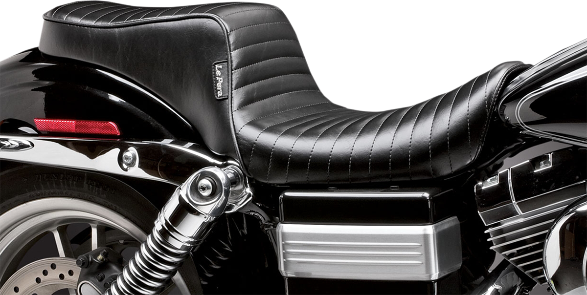 LE PERA Cherokee Seat - Pleated - Black - FXDWG '96-'03