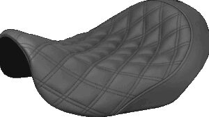 SADDLEMEN Renegade Solo Seat - Lattice Stitched - Black - Dyna '06-'17