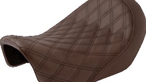 SADDLEMEN Renegade Solo Seat - Lattice Stitched - Brown - Dyna '06-'17