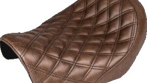 SADDLEMEN Renegade Solo Seat - Lattice Stitched - Brown - Dyna '04-'05