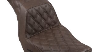 SADDLEMEN Step-Up Seat - Full Lattice Stitch - Brown - Dyna