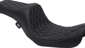 DRAG SPECIALTIES SEATS Predator III Seat - Double Diamond - Silver Stitching - FXD/FLD '06-'17