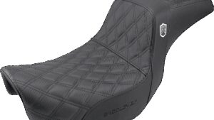 SADDLEMEN Pro Series SDC Performance Seat - w/o Backrest - Lattice Stitch/Lumbar Gripper - FLD/FXD '06-'17