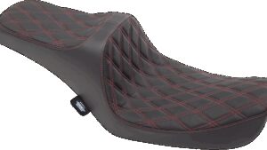 DRAG SPECIALTIES SEATS Predator III Seat - Double Diamond - Red Stitching - FXD '96-'03