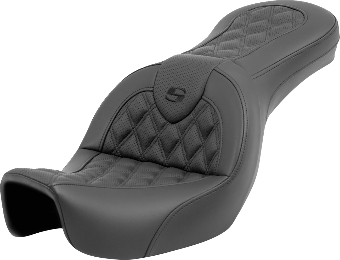 SADDLEMEN Roadsofa™ Seat - Lattice Stitch - without Backrest - FXD '06-'17