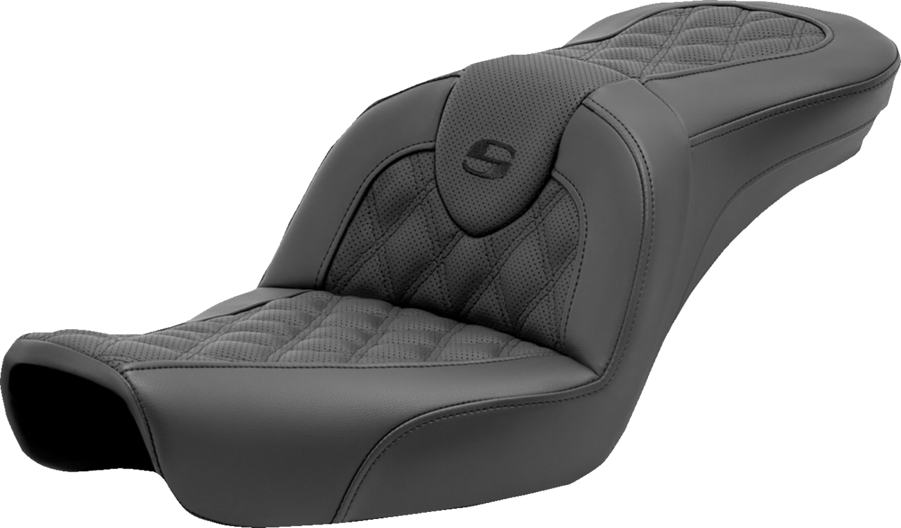 SADDLEMEN Roadsofa™ Seat - Lattice Stitch - without Backrest - FXD '96-'03