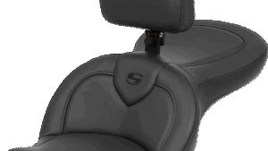 SADDLEMEN Roadsofa™ Seat - with Backrest - Black - FXDWG '96-'23