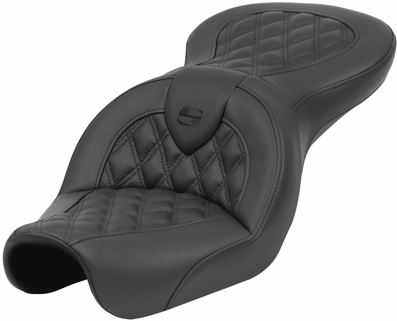 SADDLEMEN Roadsofa™ Seat - Lattice Stitch - without Backrest - FXD '04-'05