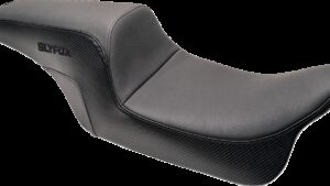 SLYFOX Drifter Seat - Black Logo - Smooth Vinyl - Carbon Fiber - Dyna '06-'17