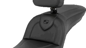 SADDLEMEN RoadSofa™ - Black - with Driver Backrest - FXDWG '04-'05