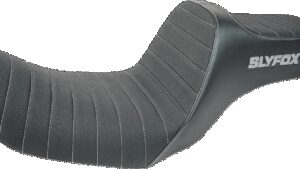 SLYFOX High Noon Seat - Vinyl - Classic Stitch - Gray Logo - Dyna '12-'16