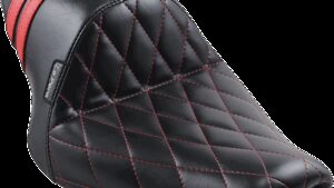 LE PERA Stubs Spoiler Seat - Diamond - Black w/ Red Stripes - XL '04-'23