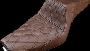 SADDLEMEN Step-Up Seat - Front Lattice Stitch - Brown - XL