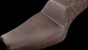 SADDLEMEN Step-Up Seat - Rear Lattice Stitch - Brown - XL
