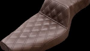 SADDLEMEN Step-Up Seat - Full Lattice Stitch - Brown - XL
