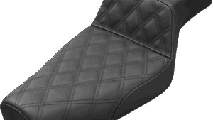 SADDLEMEN Step-Up Seat - Front Lattice Stitch - Black - XL
