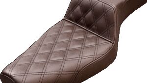 SADDLEMEN Step-Up Seat - Front Lattice Stitch - Brown - XL