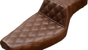SADDLEMEN Step-Up Seat - Full Lattice Stitch - Brown - XL
