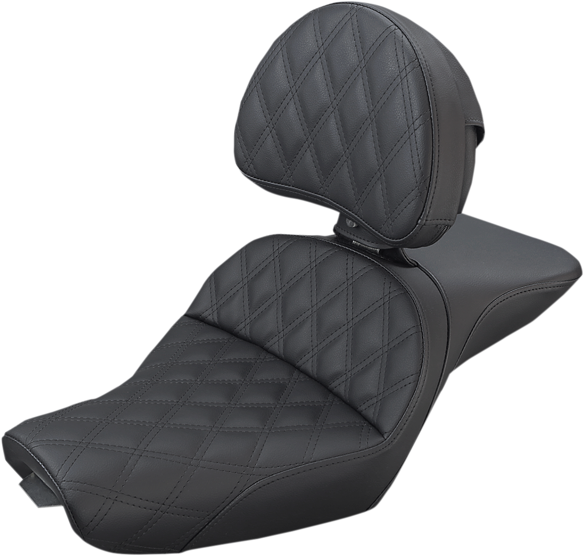 SADDLEMEN Explorer Seat - With Backrest - Lattice Stitched - Black - XL '04-'20