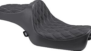 DRAG SPECIALTIES SEATS Predator III Seat - Double Diamond - Silver Stitching - XL '04-'22