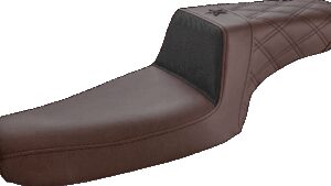 SADDLEMEN Unknown Industries Seat - Front Carbon Fiber/Black Gripper Lumbar/Rear Lattice Stitch - XL