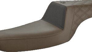 SADDLEMEN Unknown Industries Seat - Front Carbon Fiber/Black Gripper Lumbar/Rear Lattice Stitch - XL '04-'22