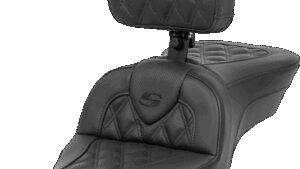 SADDLEMEN Roadsofa™ Seat - with Backrest - Lattice Stitch - XL '04-'22
