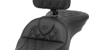 SADDLEMEN Roadsofa™ Seat - with Backrest - Lattice Stitch - XL '04-'22