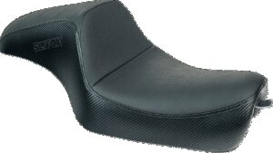 SLYFOX Drifter Seat - Black Logo - Black Vinyl w/ Slipstop - Carbon Fiber - XL '04-'22