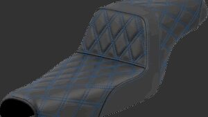 SADDLEMEN Step-Up Seat - Lattice Stitch - Blue Stitch - XL '04-'22