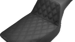 SADDLEMEN Step-Up Seat - Front Lattice Stitch - Black - FXR