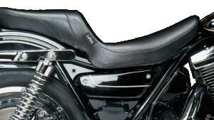 LE PERA Daytona 2-Up Seat - Without Backrest - Smooth - Black - FXR