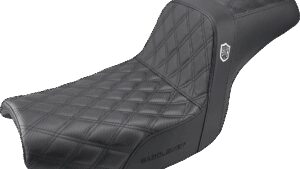 SADDLEMEN Pro Series SDC Performance Seat - w/o Backrest - Lattice Stitch/Lumbar Gripper - FXR '82-'00