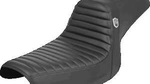 SADDLEMEN Pro Series SDC Performance Seat - w/o Backrest - Tuck-n-Roll/Carbon Fiber - Gripper - FXR '86-'94