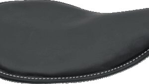 DRAG SPECIALTIES SEATS Seat - Spring Solo - Low-Profile - Small - Black Leather/White Stitching