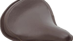 DRAG SPECIALTIES SEATS Seat - Spring Solo - Large - Brown Leather/Perimeter Stitch