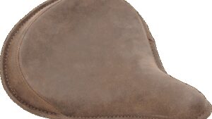 DRAG SPECIALTIES SEATS Seat - Spring Solo - Large - Distressed Brown Leather/Perimeter Stitch