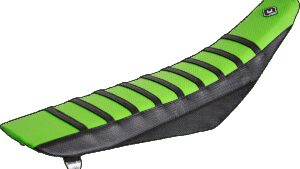 FLU DESIGNS INC. Pro Rib Seat Cover - Green/Black - KX 125/250 '03-'08