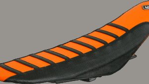 FLU DESIGNS INC. Pro Rib Seat Cover - Orange/Black - KTM '11-'16