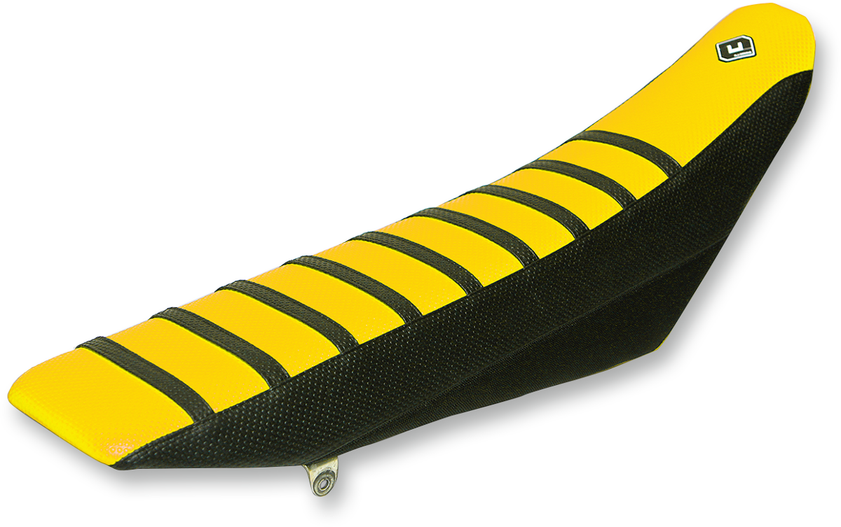 FLU DESIGNS INC. Pro Rib Seat Cover - Yellow/Black - RMZ250 '10-'18