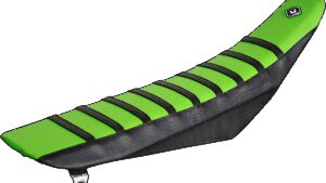 FLU DESIGNS INC. Pro Rib Seat Cover - Green/Black - KX85 '01-'13