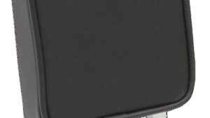 DRAG SPECIALTIES SEATS Sissy Bar Pad - Tall - Smooth W/Piping - Black