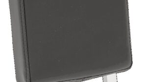 DRAG SPECIALTIES SEATS Sissy Bar Pad - Tall - Smooth - Black W/Solar Reflective Leather Top Stitch