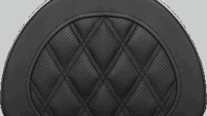 SADDLEMEN Sissy Bar Pad - Lattice Stitched - Black