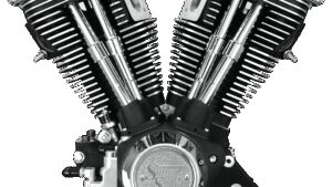 S&S CYCLE V80 Long-Block Engine - Wrinkle Black - Custom Chassis | Evolution Big Twin